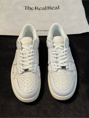 AMIRI Skel Top-Low White Leather Sneakers